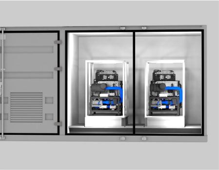 เครื่องผลิตไฮโดรเจนในถังขนาด 500m3/h 1MW เครื่องชําระน้ําสําหรับโรงไฟฟ้าไฟฟ้าน้ํามัน